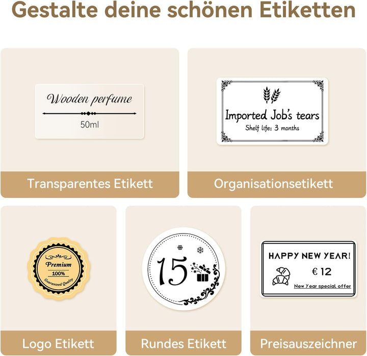 Niimbot transparentní samolepící štítky pro tiskárny B21, B21S, B1, B3S