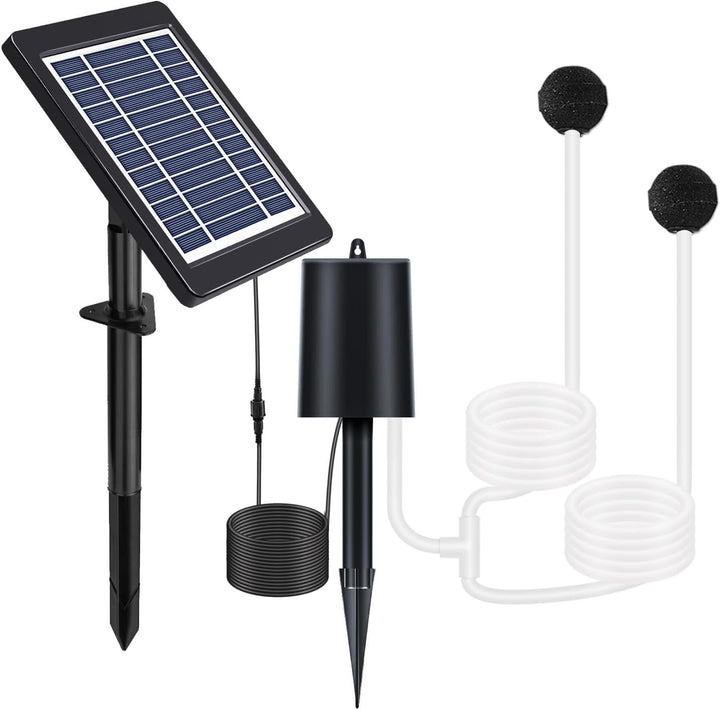 Fapiere Solárny prevzdušňovač jazierka 4 W – s batériou 2200 mAh, 3 režimy prevádzky