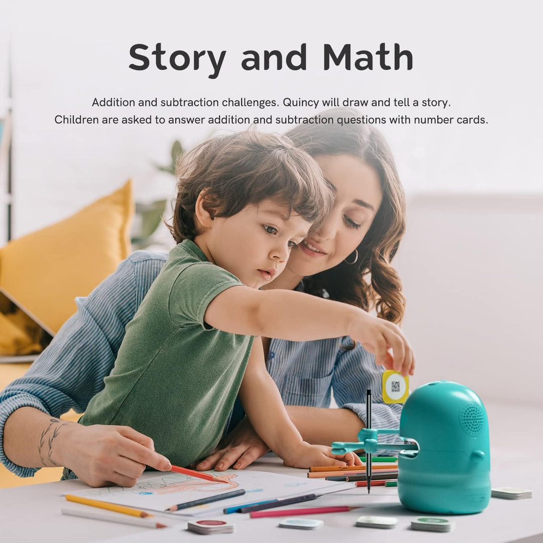 QUINCY Chytrý edukatívny robot - Výučba kreslenia, pravopisu a matematiky