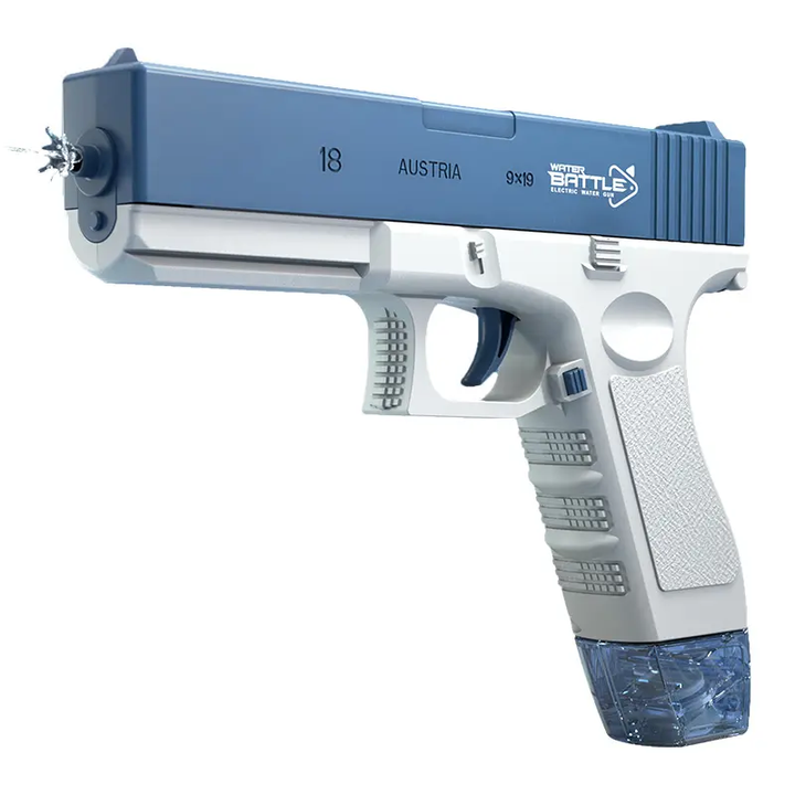 GLOCK Elektrická vodná pištoľ pre deti | Dlhý dostrel, 2 zásobníky, automatické strieľanie