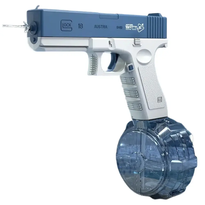 GLOCK Elektrická vodná pištoľ pre deti | Dlhý dostrel, 2 zásobníky, automatické strieľanie