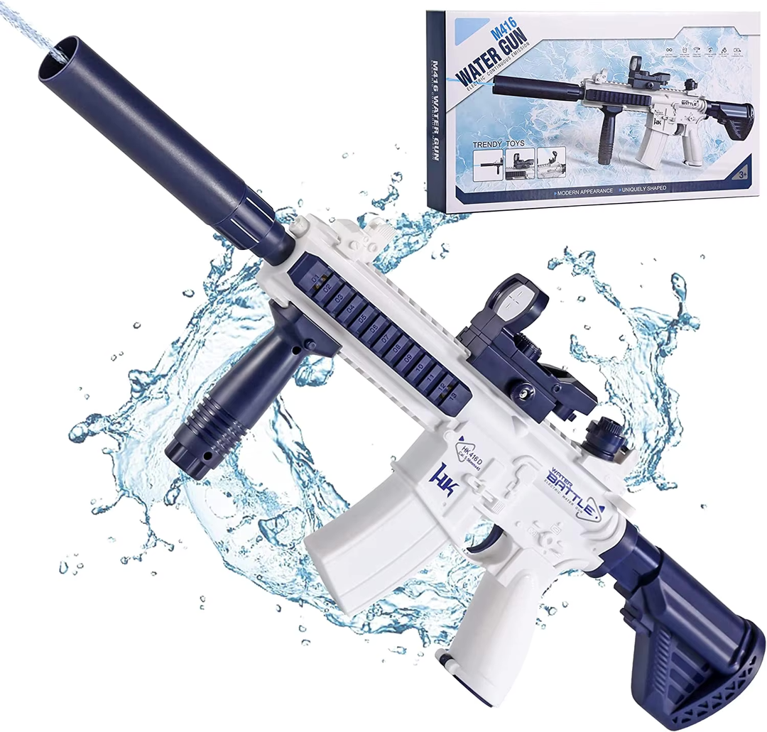 M416 Elektrická vodná pištoľ pre deti | Zabudovaný 370 ml zásobník, dostrel až 10 m