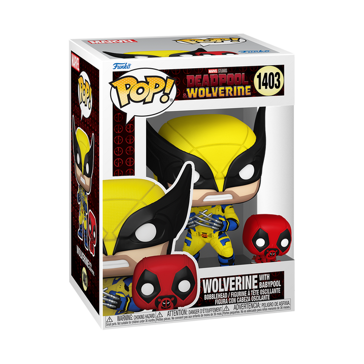 Funko Pop! & Buddy Wolverine s Babypoolom | Marvel zberateľská figúrka | DEADPOOL & WOLVERINE