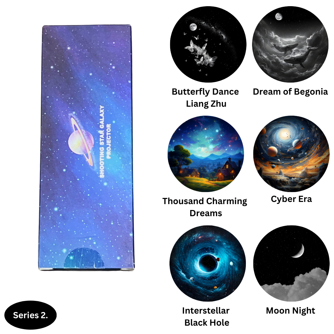Doplňujúca sada kaziet pre projektor galaxie so simuláciou padajúcej hviezdy | Snímky v 4K kvalite