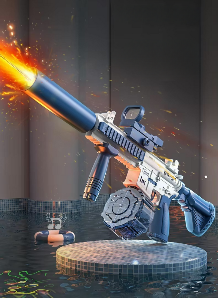 M416 Elektrická vodní pistole | dostřel až 10 m, 2 zásobníky, automatické střílení