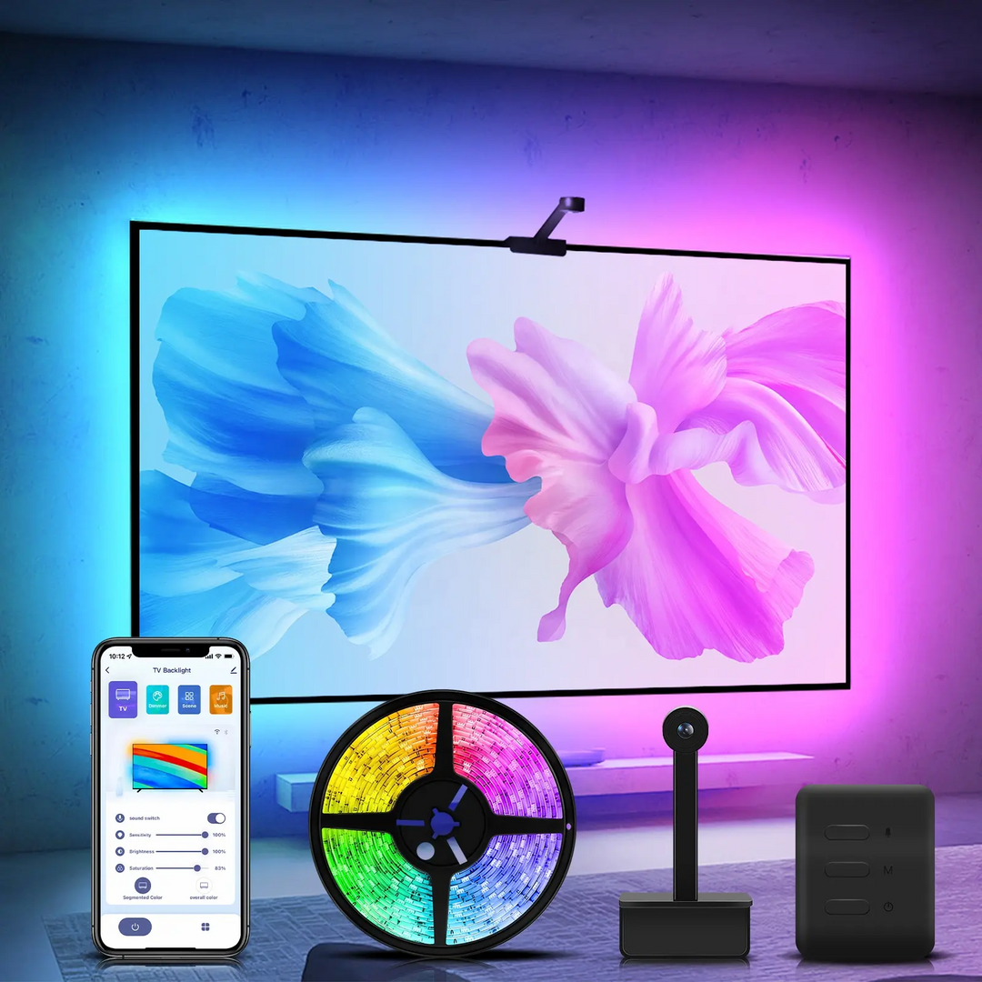 Chytré LED osvětlení na TV | SMART LED podsvícení RGBIC: Pro zlepšení zážitku sledování vašich oblíbených filmů