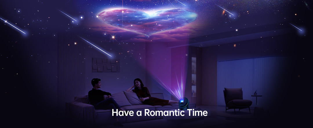 Projektor galaxie s funkcí meteoritu 6. generace – 13 kazet se snímky 4K, 360° nastavitelný úhel