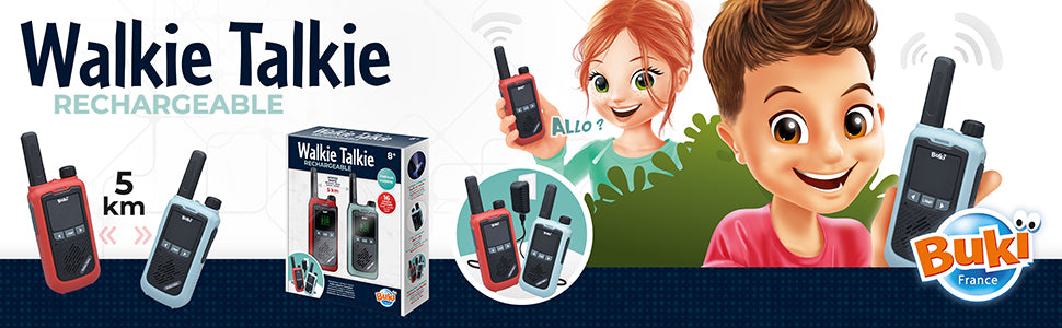 BUKI TW05 – Dětské vysílačky s dobíjecí baterií (dosah až 5 km)