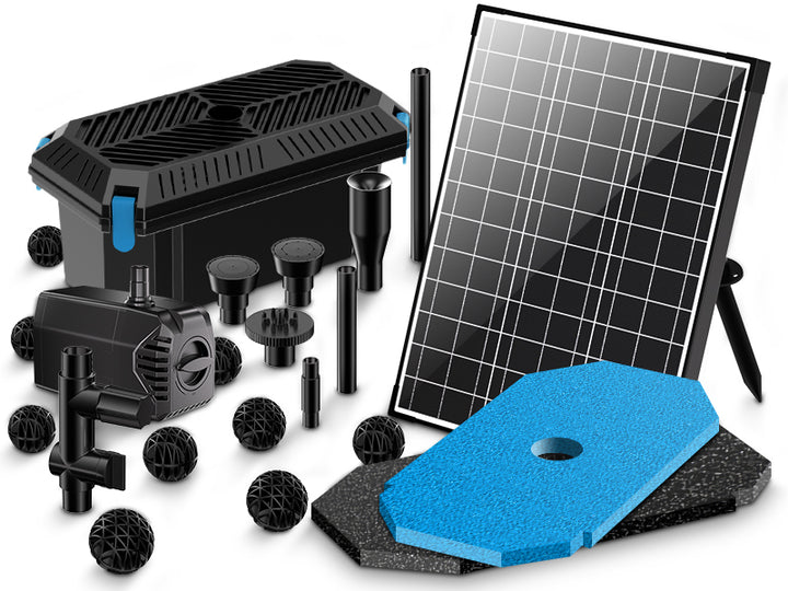 Solární jezírkový filtr s čerpadlem FA201 - 20 W panel, průtok 1200 l/h, biologická filtrace