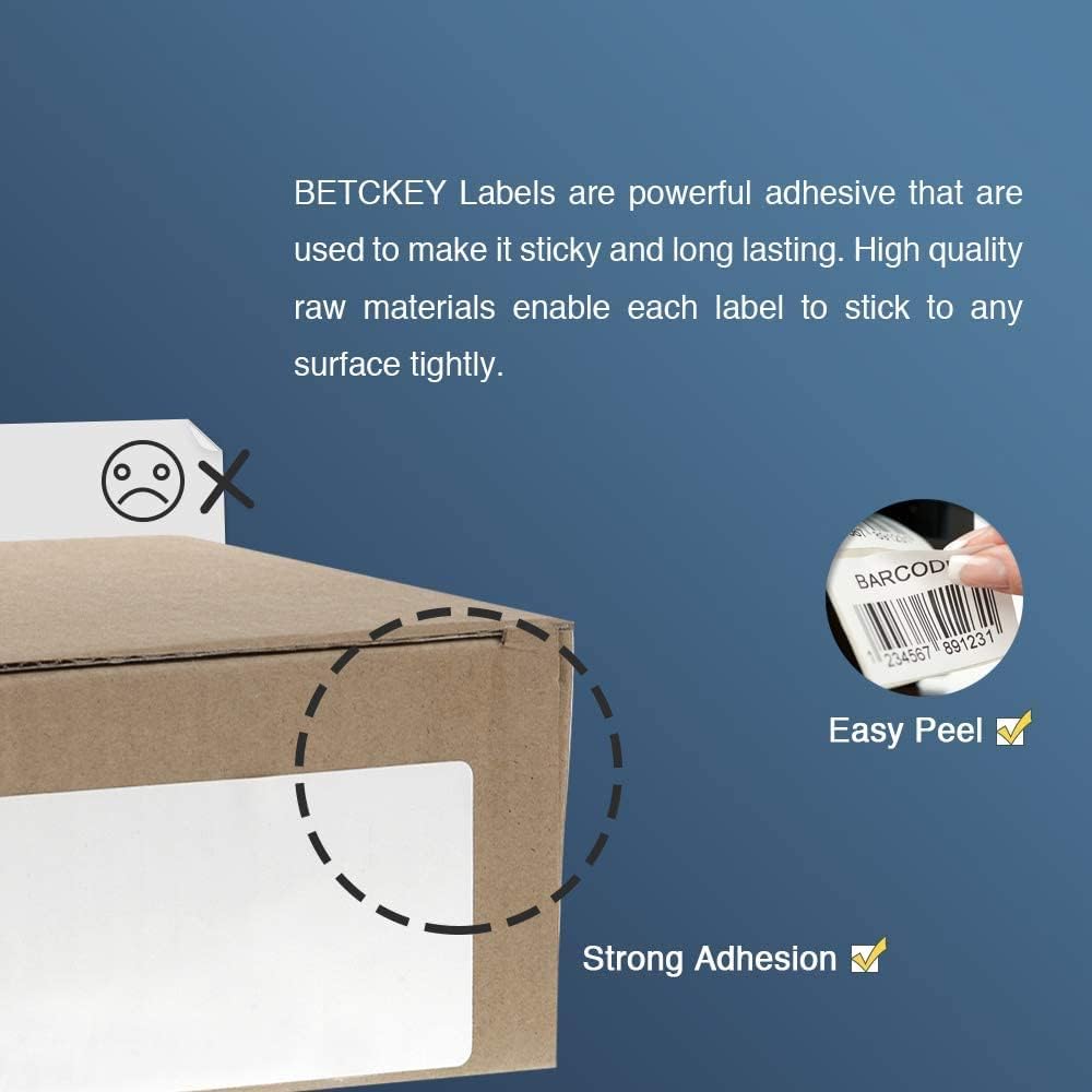 BETCKEY DK-11247 - Samolepiace prepravné štítky 103x164 mm, 180 etikiet/role, kompatibilné s Brother QL tlačiarňami