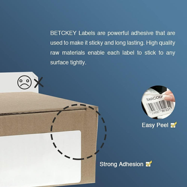 BETCKEY DK-11209 - Samolepiace adresné štítky 62 x 29 mm, 800 etikiet/role, kompatibilné s Brother QL tlačiarňami