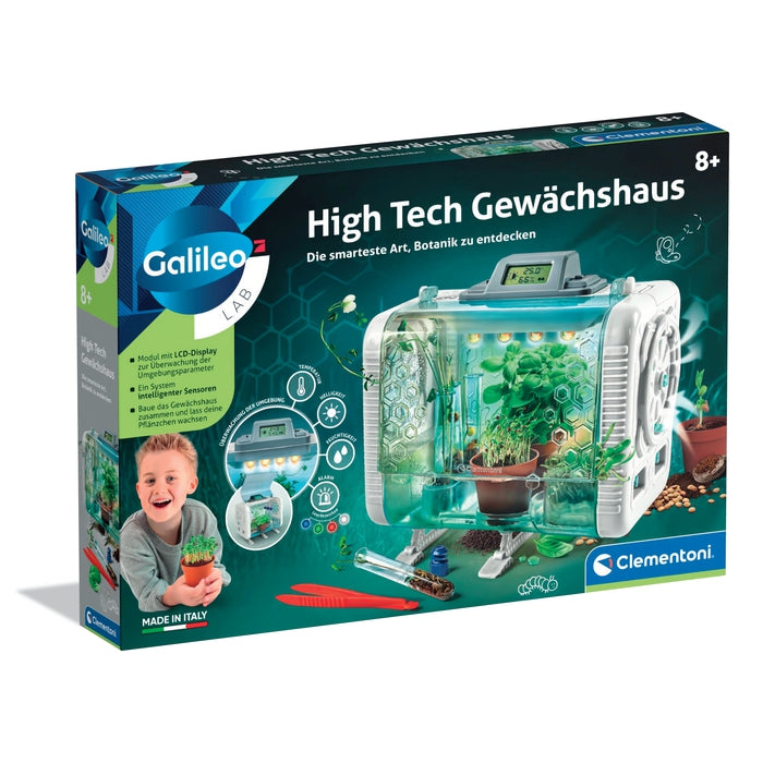 Balení Clementoni Galileo Lab High Tech skleník 59406 pro děti od 8 let