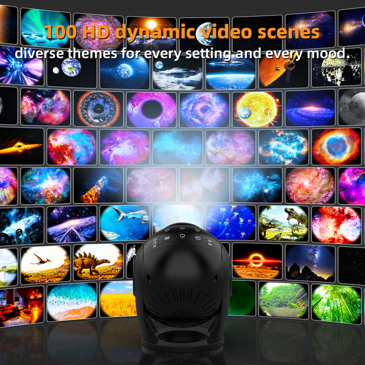 Bolong Dynamický projektor galaxie BL‑VP03 – 100 vestavěných scén, zvuk a dálkové ovládání