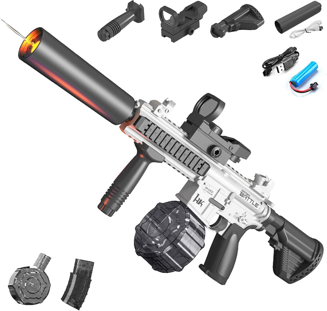 M416 Elektrická vodná pištoľ | dostrel až 10 m, 2 zásobníky, automatické strieľanie