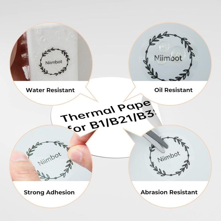 Niimbot transparentné samolepiace štítky pre tlačiarne B21, B21S, B1, B3S