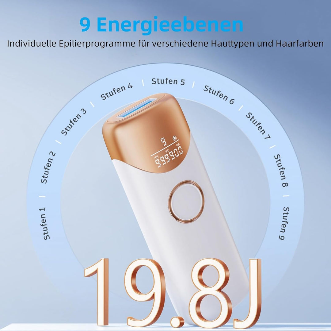 Oupseen 3v1 IPL epilátor s chladicí funkcí | Až 999 900 záblesků | 9 úrovní energie | Laserová epilace pro ženy