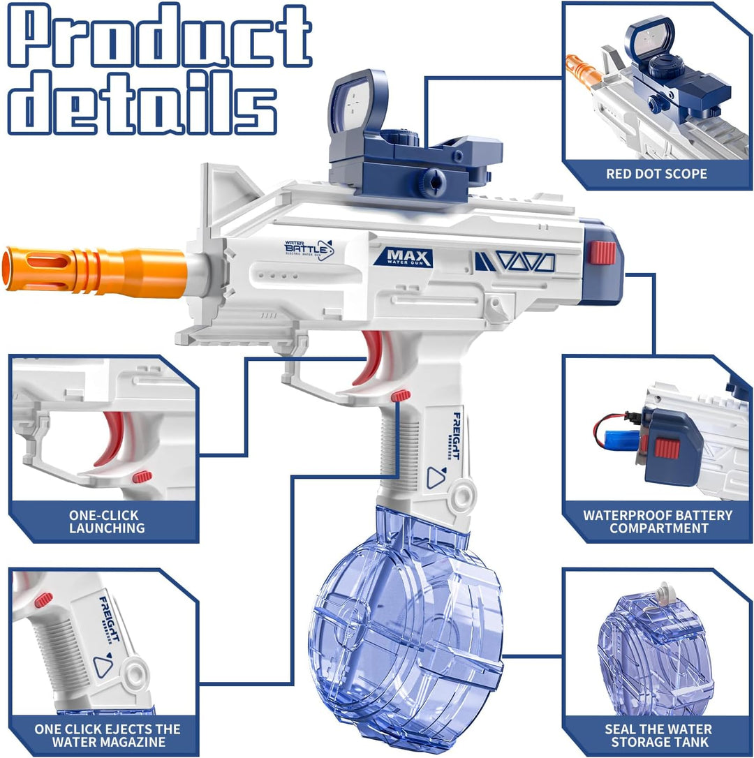 UZI-SMG Elektrická vodní pistole pro děti | S velkým dostřelem a dvojitým zásobníkem