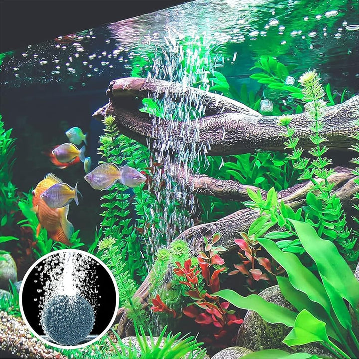 Fapiere Náhradní vzduchovací kameny do jezírka a akvária – 4 ks | průměr 4 cm | silikátové