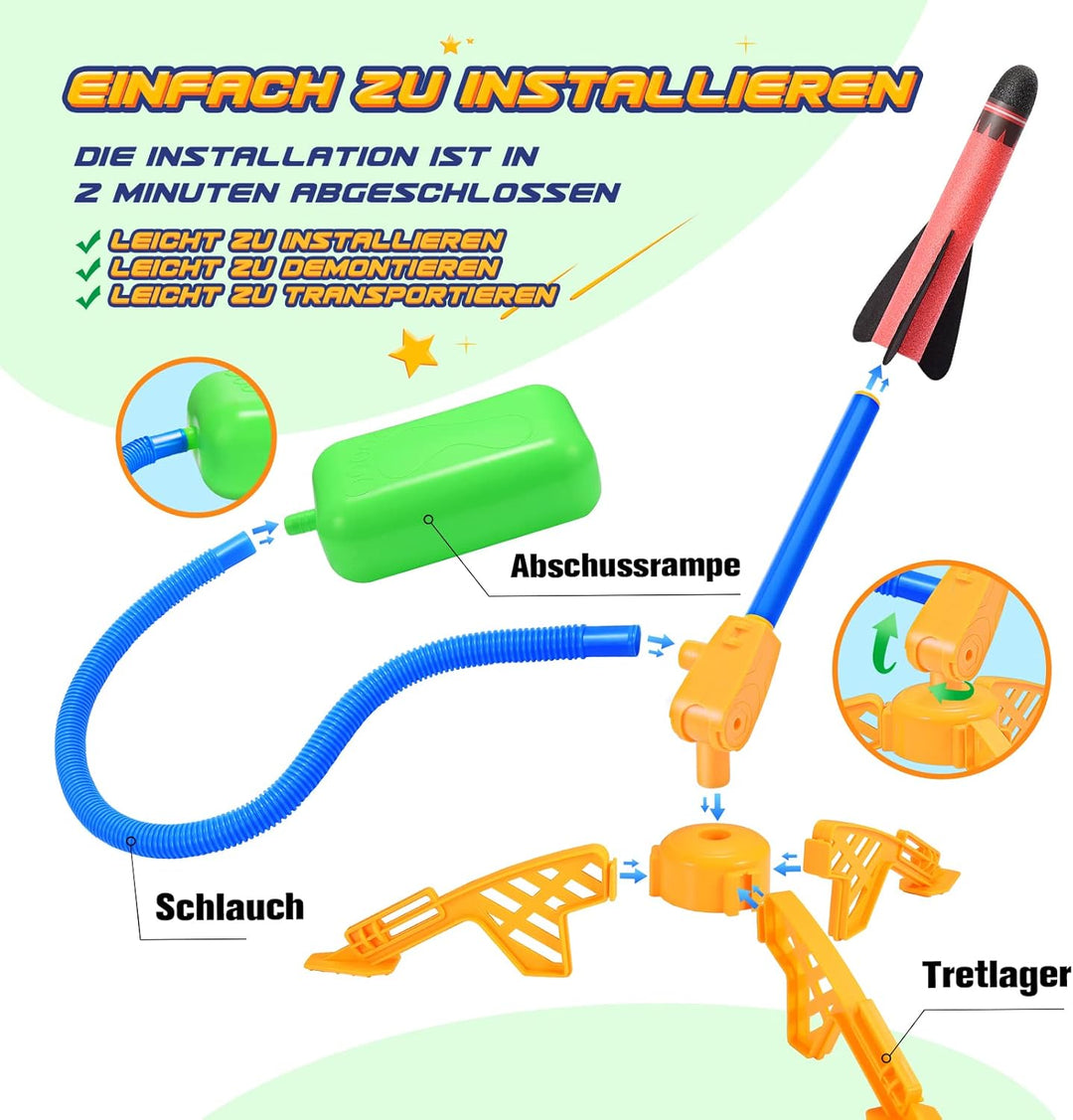 Pěnová raketa s odpalovačem pro děti