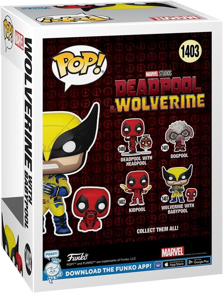 Funko Pop! &amp; Buddy Wolverine s Babypoolom | Marvel zberateľská figúrka | DEADPOOL &amp; WOLVERINE