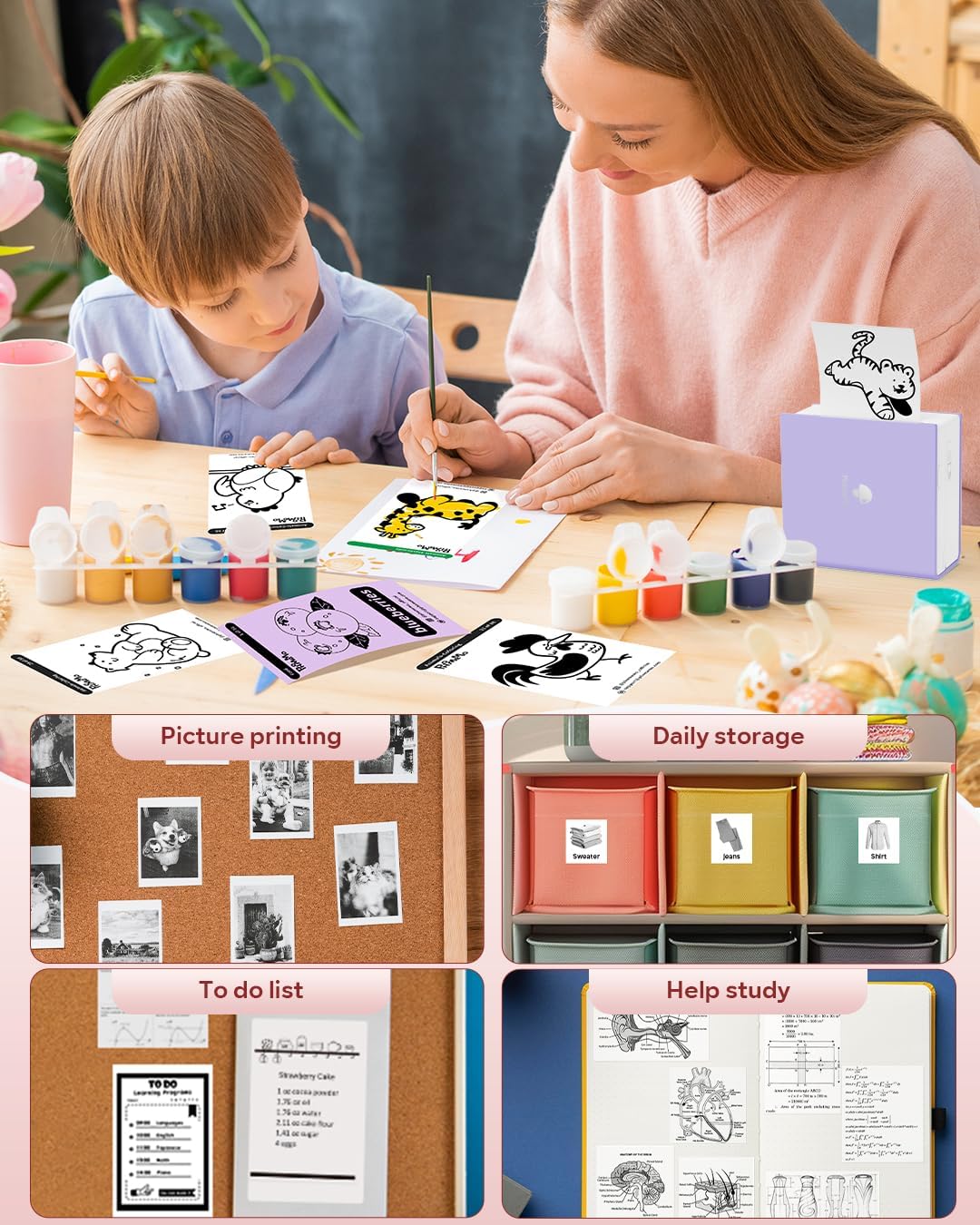 Phomemo M02 Chytrá prenosná tlačiareň štítkov, nálepiek a obrázkov