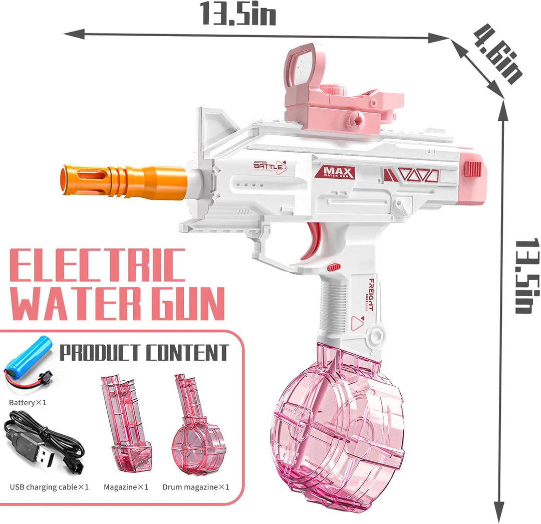 UZI-SMG Elektrická vodní pistole pro děti | S velkým dostřelem a dvojitým zásobníkem