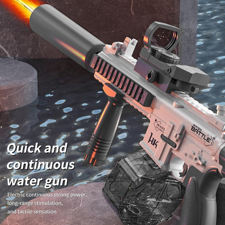 M416 Elektrická vodná pištoľ | dostrel až 10 m, 2 zásobníky, automatické strieľanie