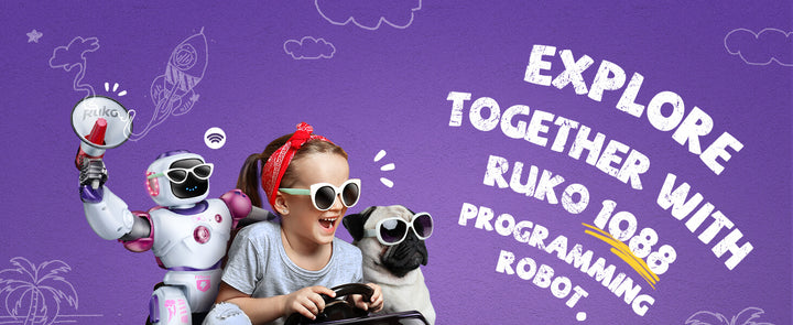Ruko 1088 Carle – velký programovatelný robot pro děti s aplikací a hlasovým ovládáním