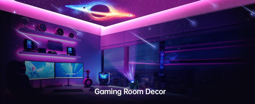 Projektor galaxie s funkcí meteoritu 6. generace – 13 kazet se snímky 4K, 360° nastavitelný úhel