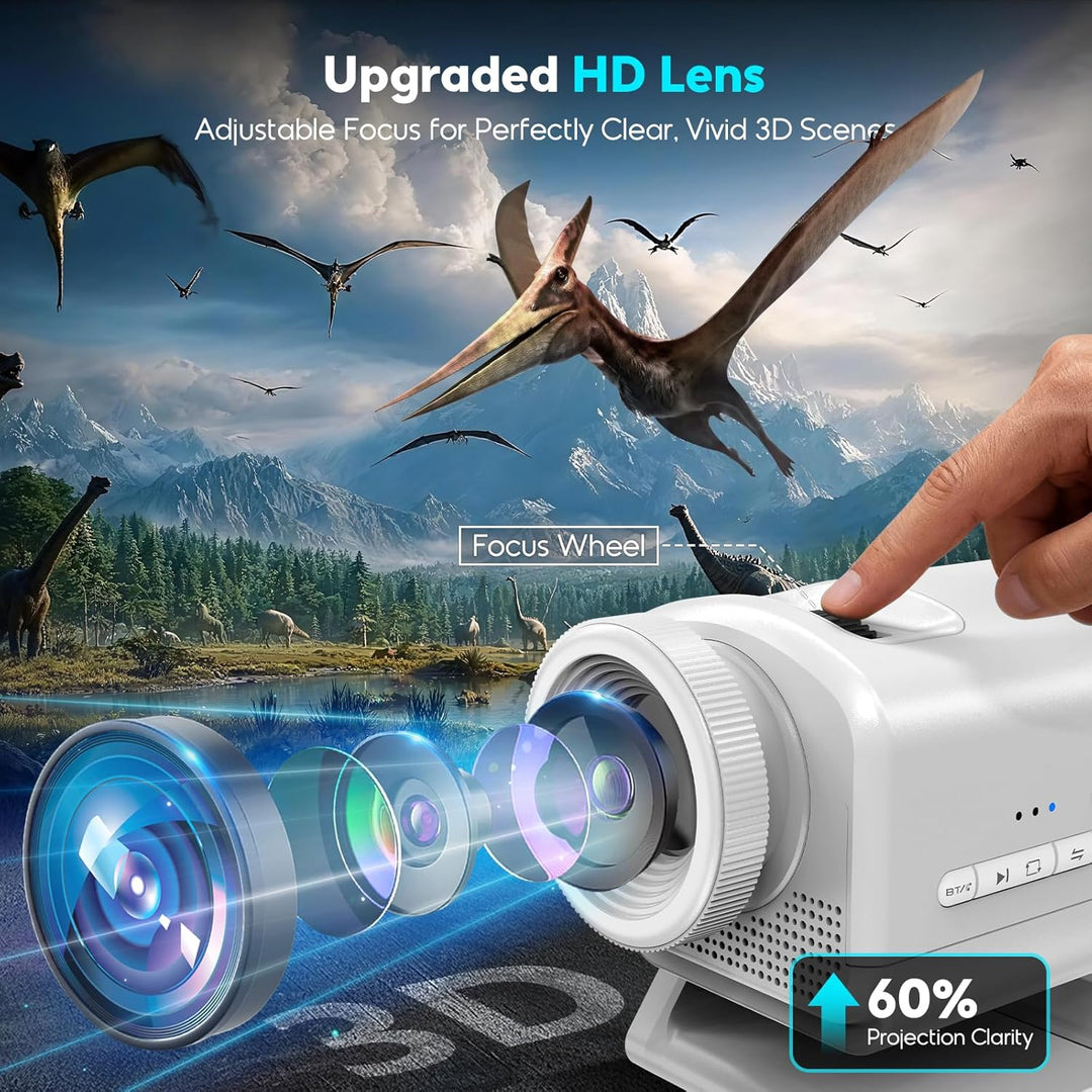 Hologramový 3D projektor - 60 dynamických scén, Bluetooth reproduktor, dálkové ovládání, noční světlo