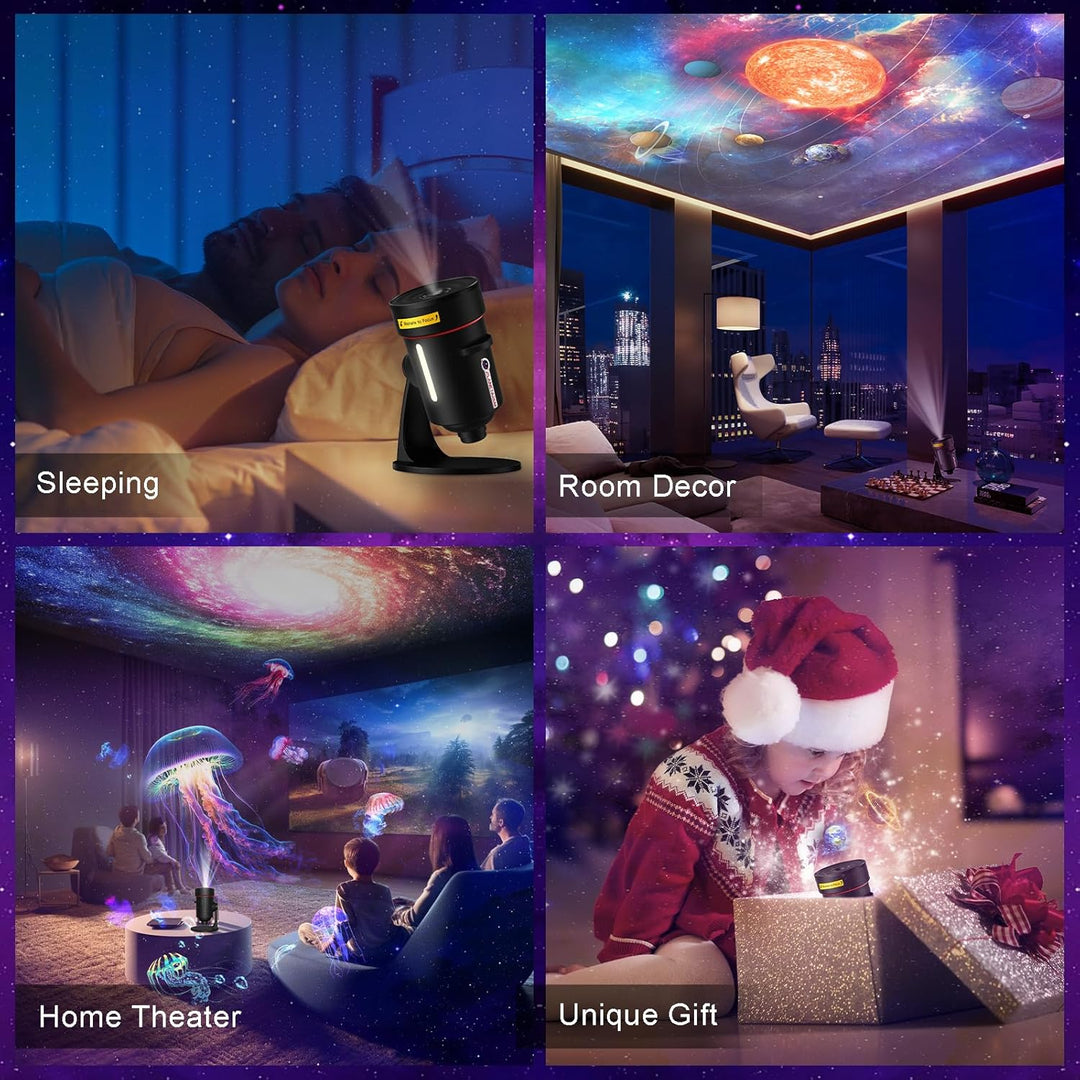 Projektor galaxie 8. generácie - 10 kaziet so snímkami v 4K kvalite