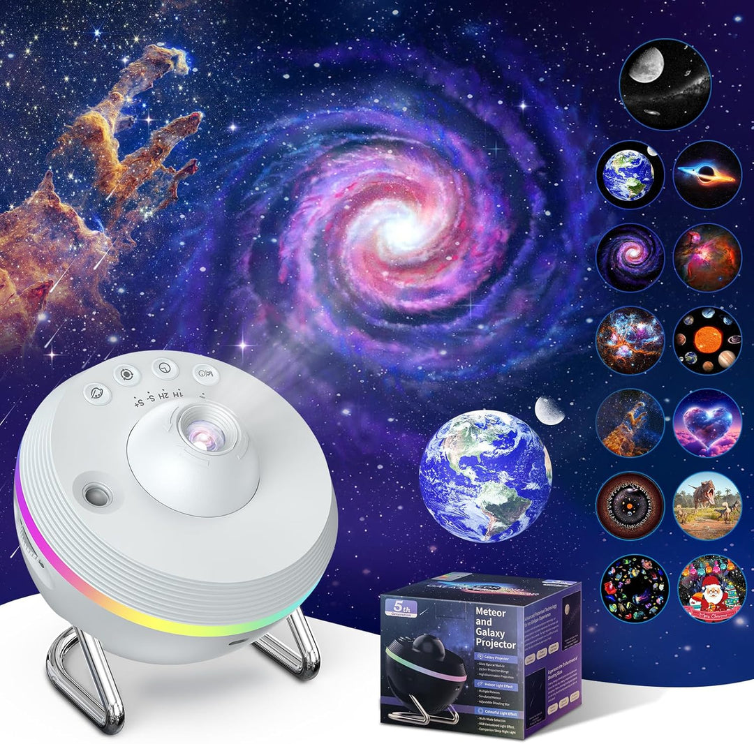 Projektor galaxie s funkciou meteoritu (5. generácia) | Domáce planetárium - 13 kaziet so snímkami v 4K kvalite