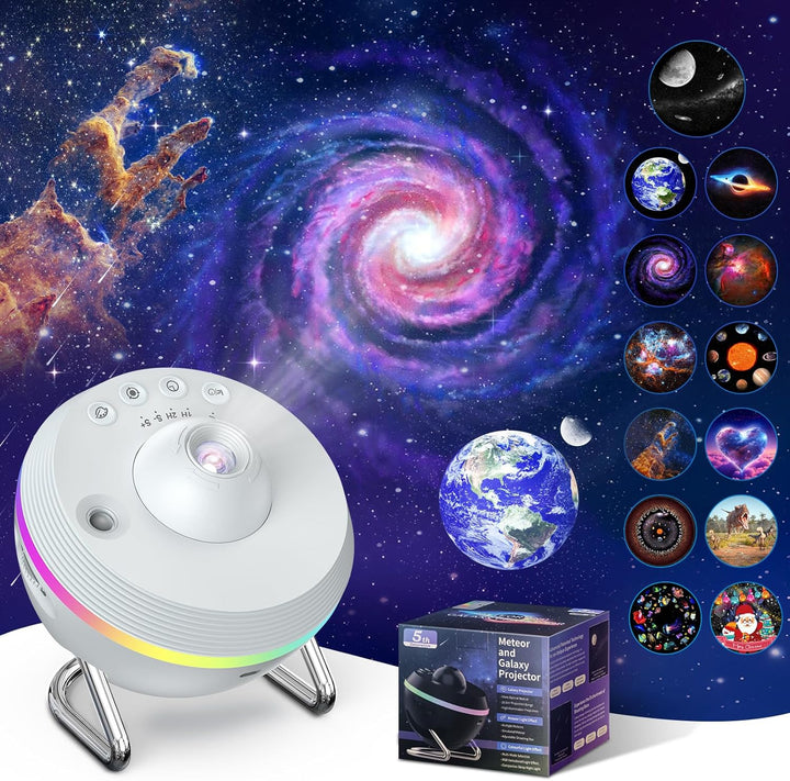 Projektor galaxie s funkciou meteoritu (5. generácia) | Domáce planetárium - 13 kaziet so snímkami v 4K kvalite