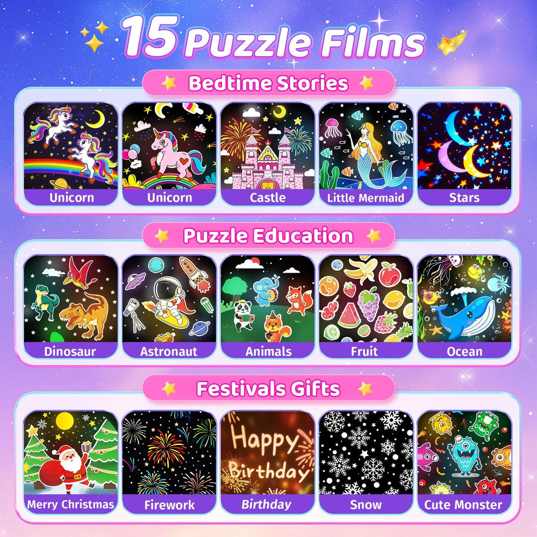 Dětský hvězdný projektor s pohádkovými příběhy