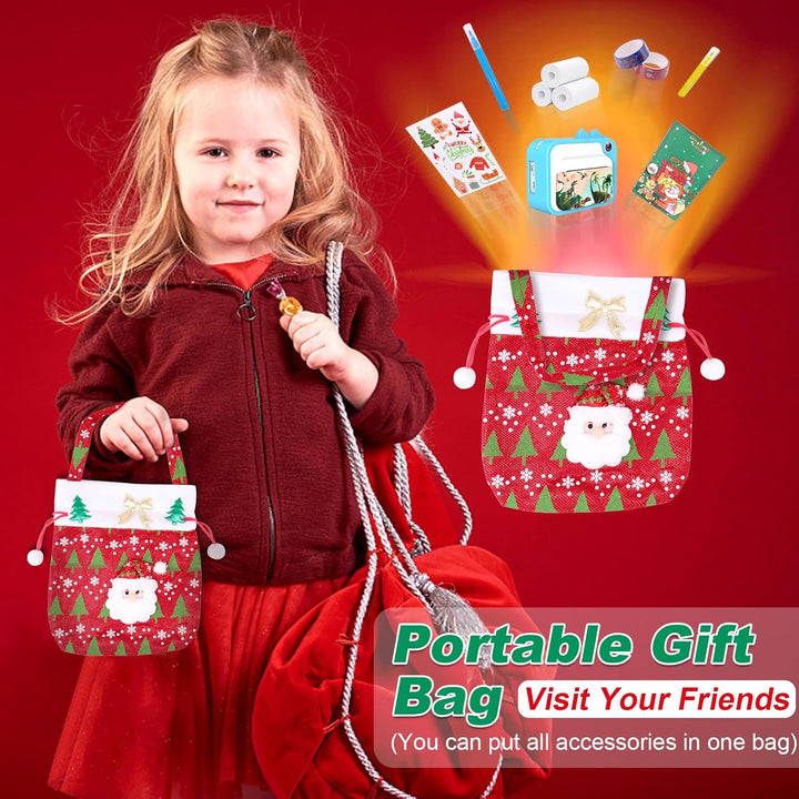 Ushining Dětský instantní fotoaparát s okamžitým tiskem, motiv dinosaurů, vánoční balení