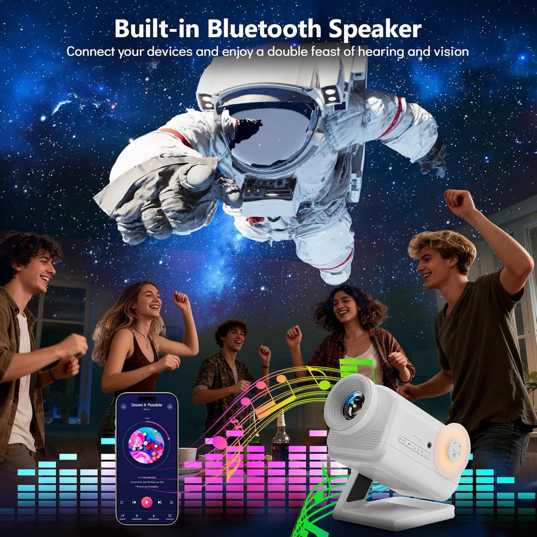 Hologramový 3D projektor - 60 dynamických scén, Bluetooth reproduktor, dálkové ovládání, noční světlo