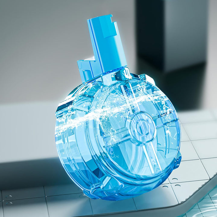 Elektrická vodní pistole DESERT EAGLE – transparentní provedení, světelné efekty, dostřel 8–10 m, 425 ml zásobník