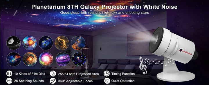 Projektor galaxie s funkciou meteoritu (8. generácia) - 10 kaziet so snímkami v 4K kvalite