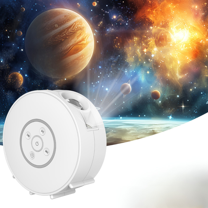 Projektor galaxie a nočnej oblohy – 6 kaziet so snímkami, Bluetooth reproduktor, ovládanie pomocou aplikácie
