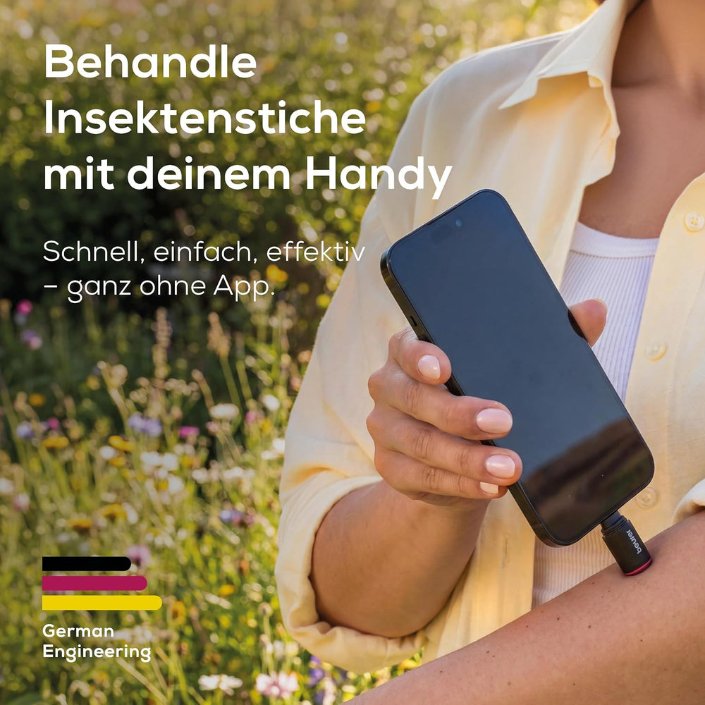 Beurer BiteX Go Deep Black – USB-C pomocník po bodnutí hmyzem
