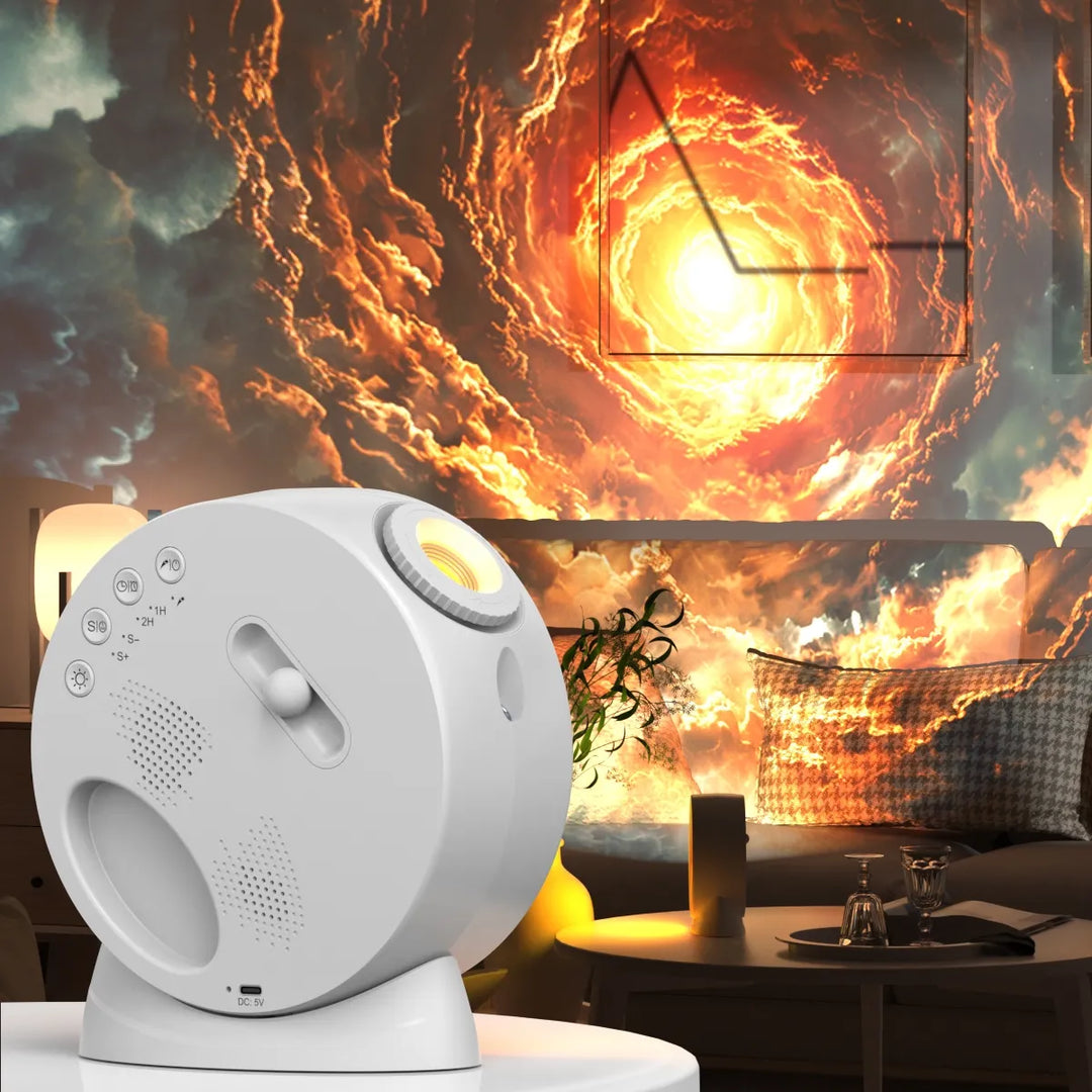 Projektor galaxie s funkciou meteoritu | 13 kaziet so snímkami v 4K kvalite a Bluetooth reproduktor