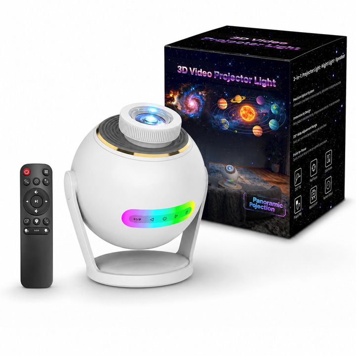 Nanxin Dynamický 3D projektor galaxie SK19 – 60 video scén, Bluetooth reproduktor a dálkové ovládání