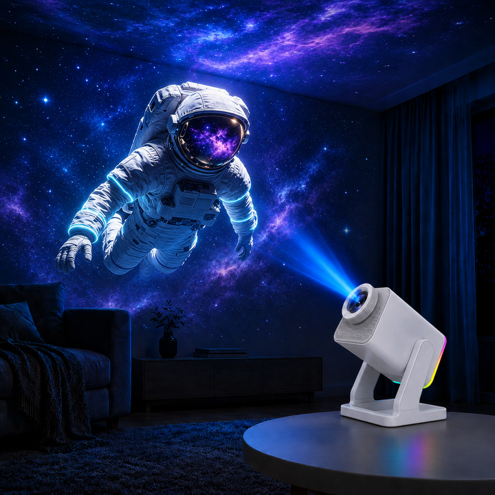 Nanxin dynamický 3D projektor galaxie SK11 – 60 scén, RGB světlo a Bluetooth reproduktor