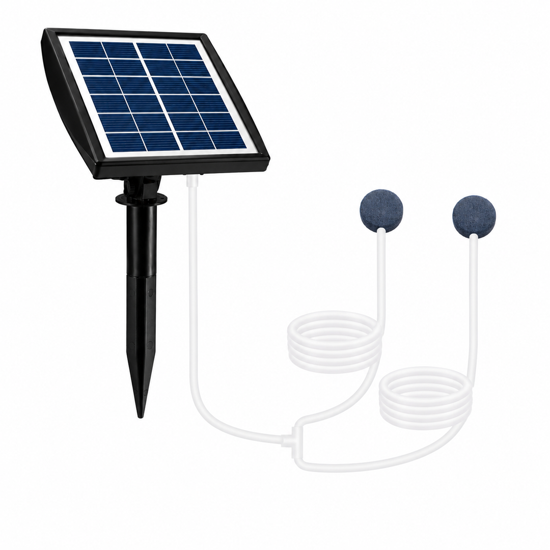 Solární provzdušňovač jezírka AP211 – 2200 mAh baterie, 2 režimy provozu, 2 W panel