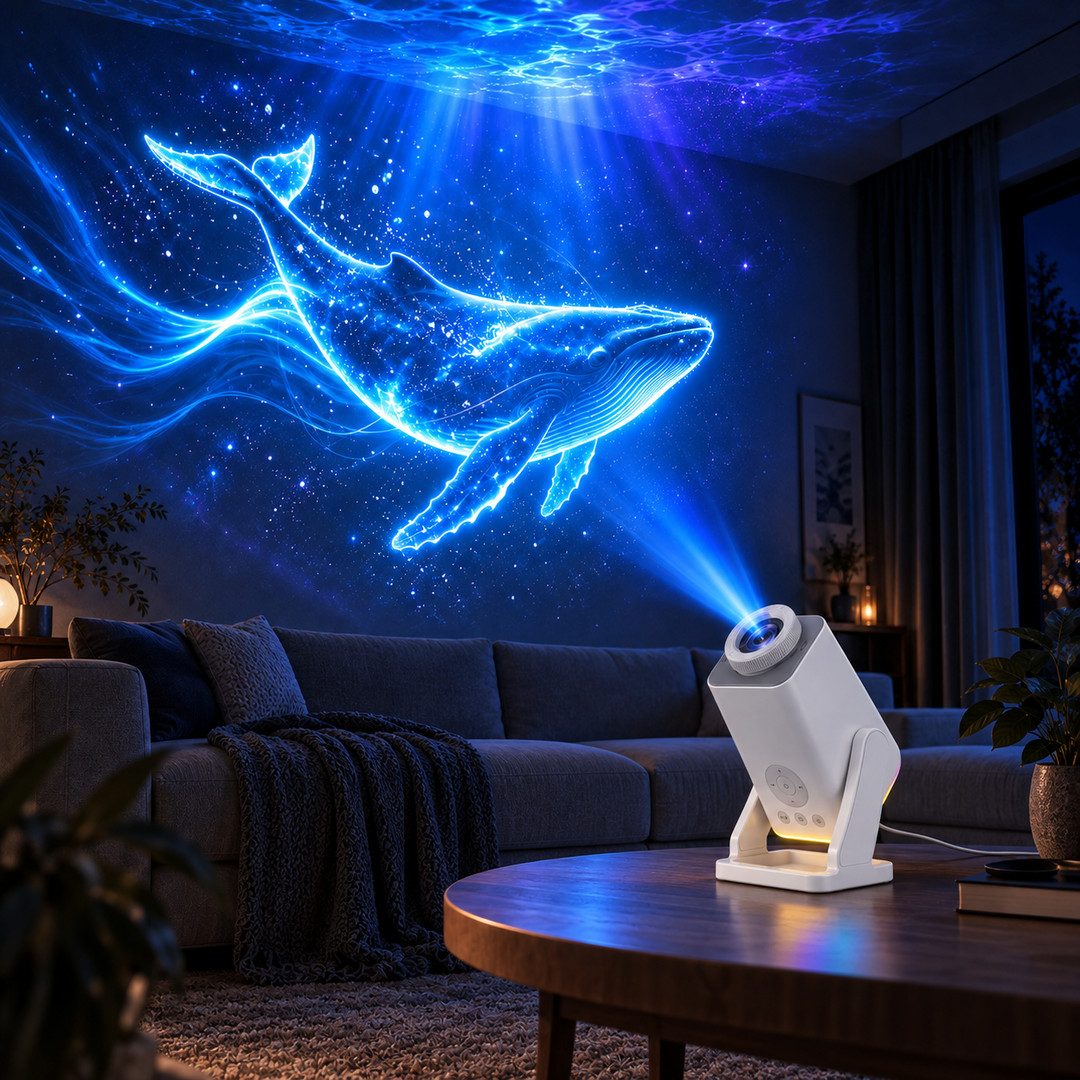 Nanxin dynamický 3D projektor galaxie SK11 – 60 scén, RGB světlo a Bluetooth reproduktor