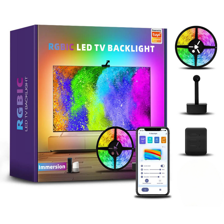 Chytré LED osvětlení na TV s kamerou | Smart LED podsvícení RGBIC
