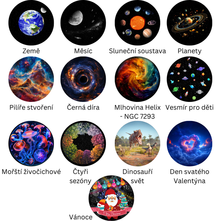 Projektor galaxie s funkcí meteoritu - Bluetooth reproduktor a dálkové ovládání