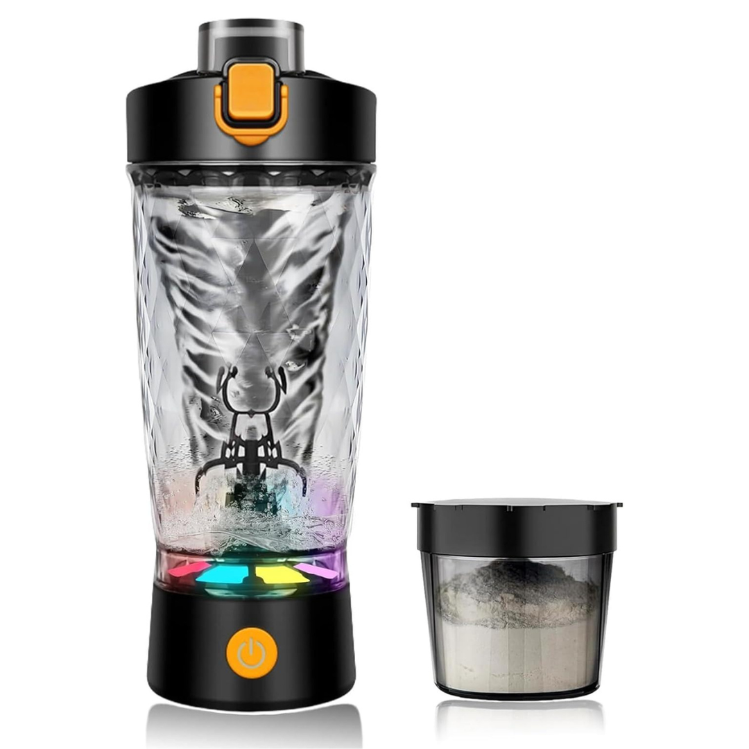 Flintronic Přenosný elektrický shaker na protein 650 ml, černá