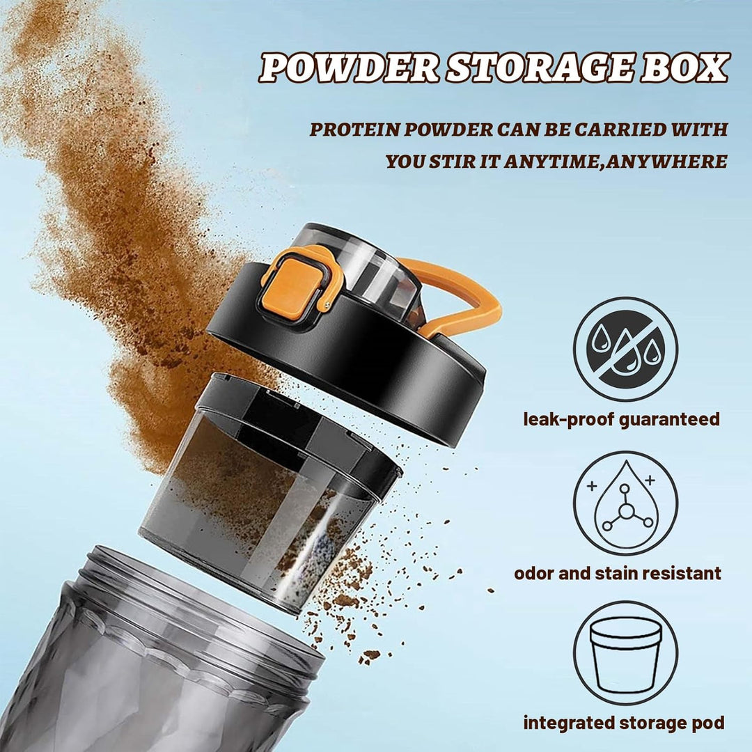 Flintronic Přenosný elektrický shaker na protein 650 ml, černá