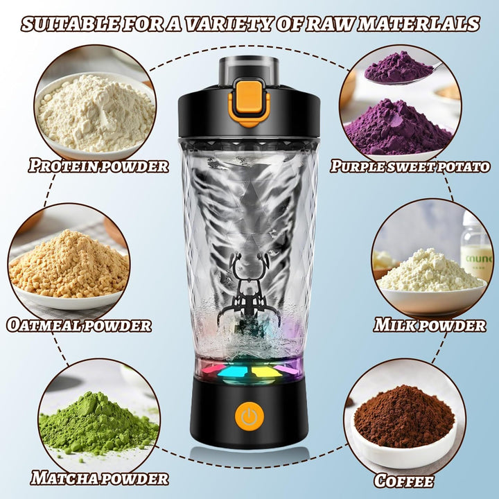 Flintronic Přenosný elektrický shaker na protein 650 ml, černá
